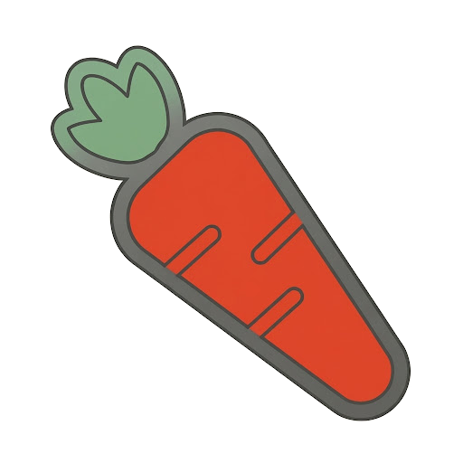 Minimalist colored carrot illustration